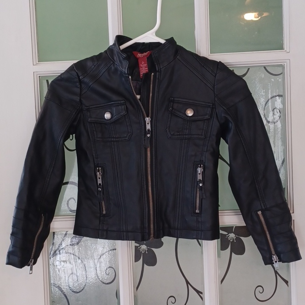 Arizona Jean Co. Motorcycle Jacket size 6/7 black